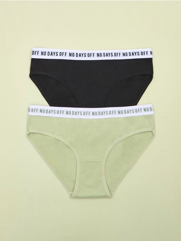 Sinsay Sinsay - Komplet 2 spodnjih hlačk - bledo zelena