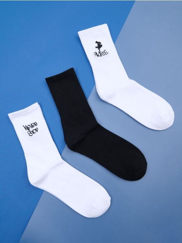 Sinsay Sinsay - Komplet 3 parov nogavic - večbarvna