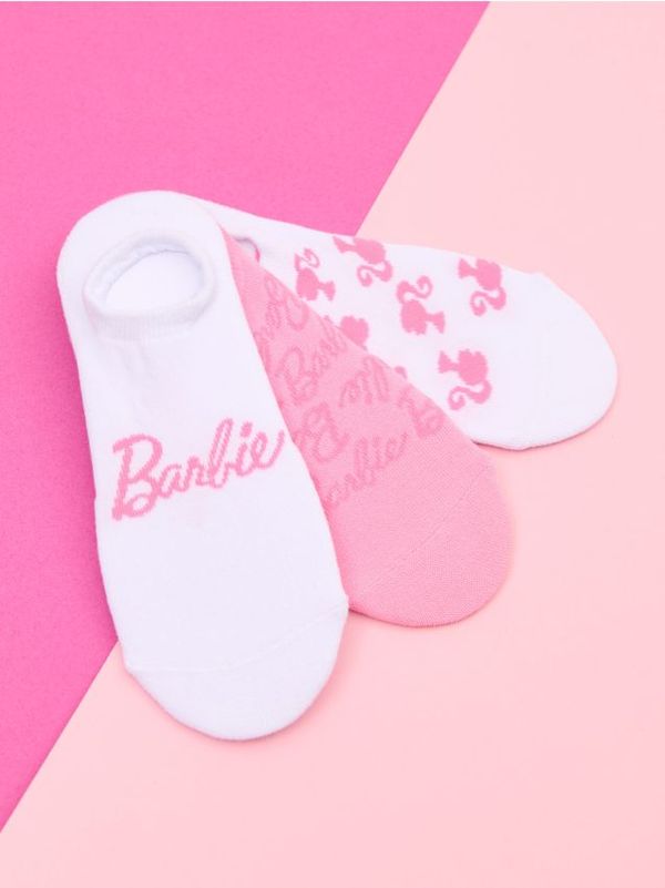 Sinsay Sinsay - Komplet 3 parov stopalk Barbie - večbarvna