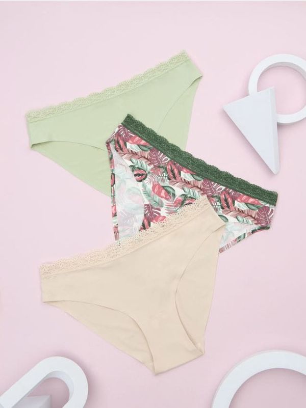 Sinsay Sinsay - Komplet 3 spodnjih hlačk - večbarvna