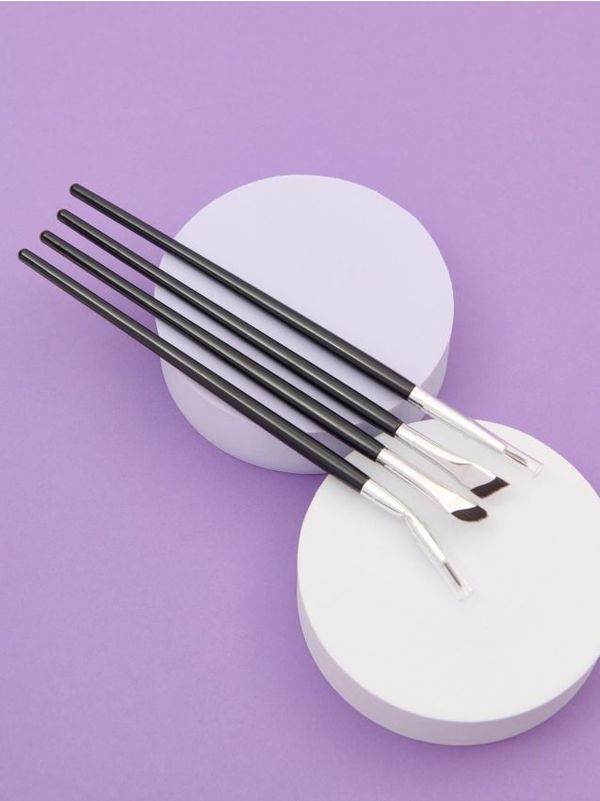 Sinsay Sinsay - Komplet 4 čopičev za ličenje - črna