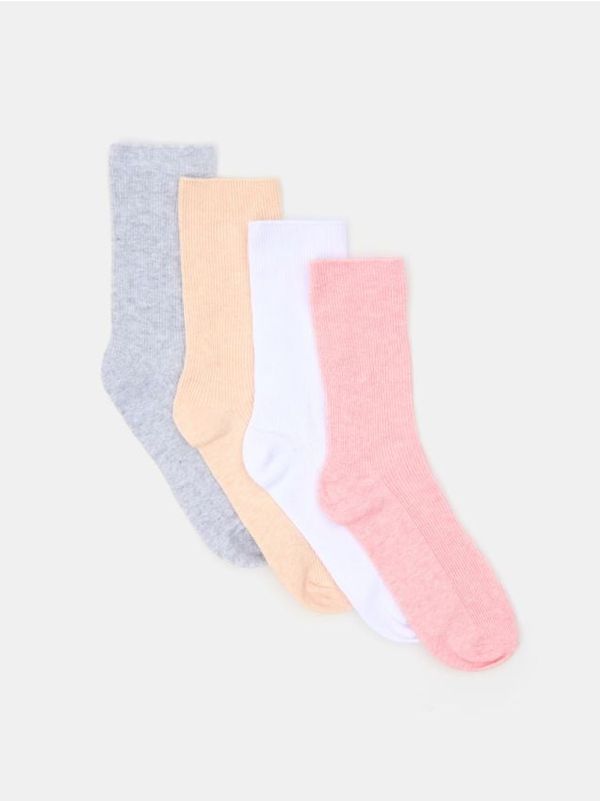 Sinsay Sinsay - Komplet 4 parov nogavic - pastelno roza