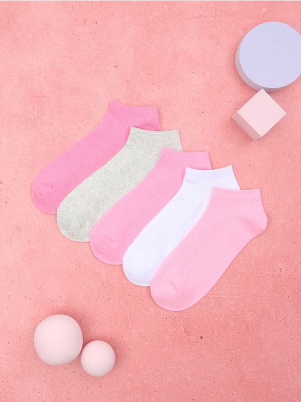 Sinsay Sinsay - Komplet 4 parov nogavic - pastelno roza