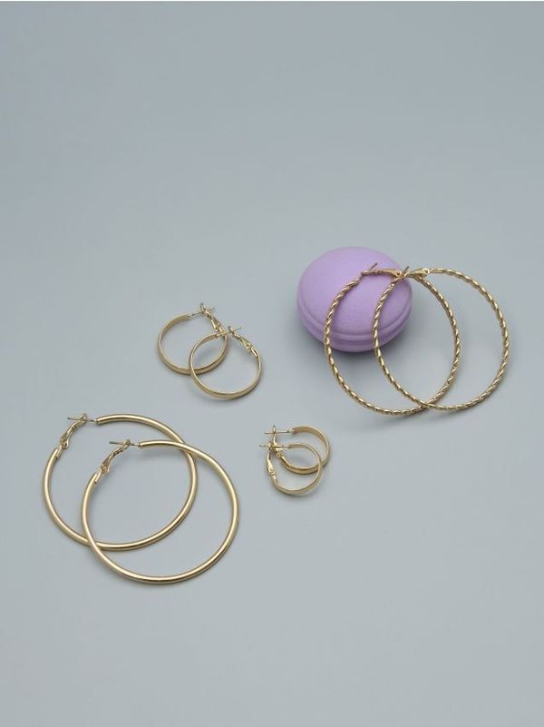 Sinsay Sinsay - Komplet 4 parov uhanov - zlata