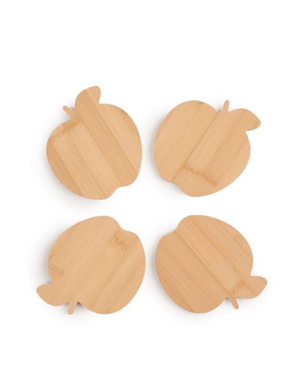 Sinsay Sinsay - Komplet 4 podstavkov za kozarce - bež