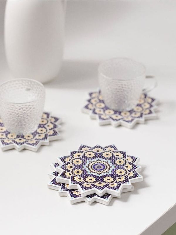 Sinsay Sinsay - Komplet 4 podstavkov za kozarce - večbarvna