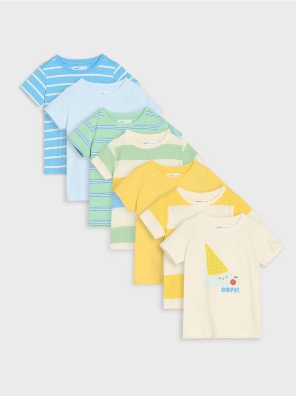 Sinsay Sinsay - Komplet 5 majic - krema