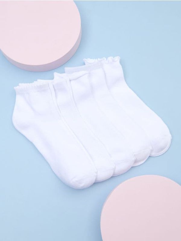 Sinsay Sinsay - Komplet 5 parov nogavic - krema