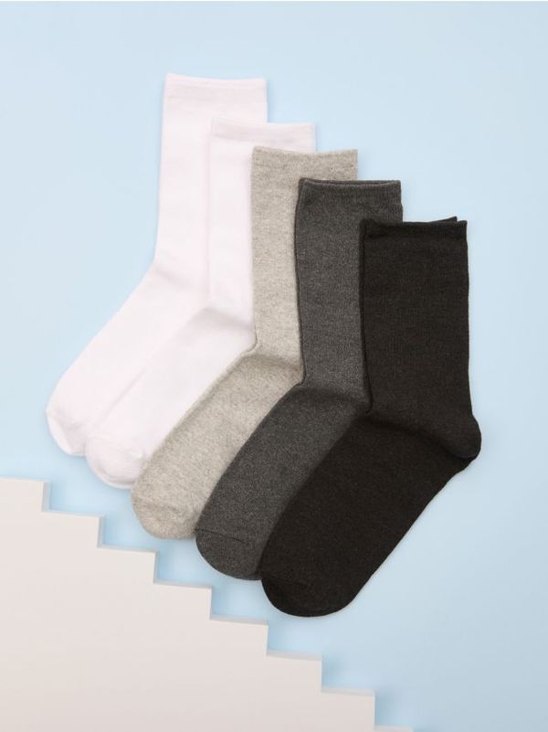 Sinsay Sinsay - Komplet 5 parov nogavic - svetlo siva