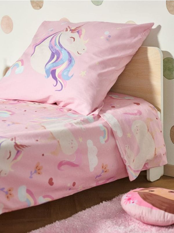 Sinsay Sinsay - Komplet bombažne posteljnine - roza