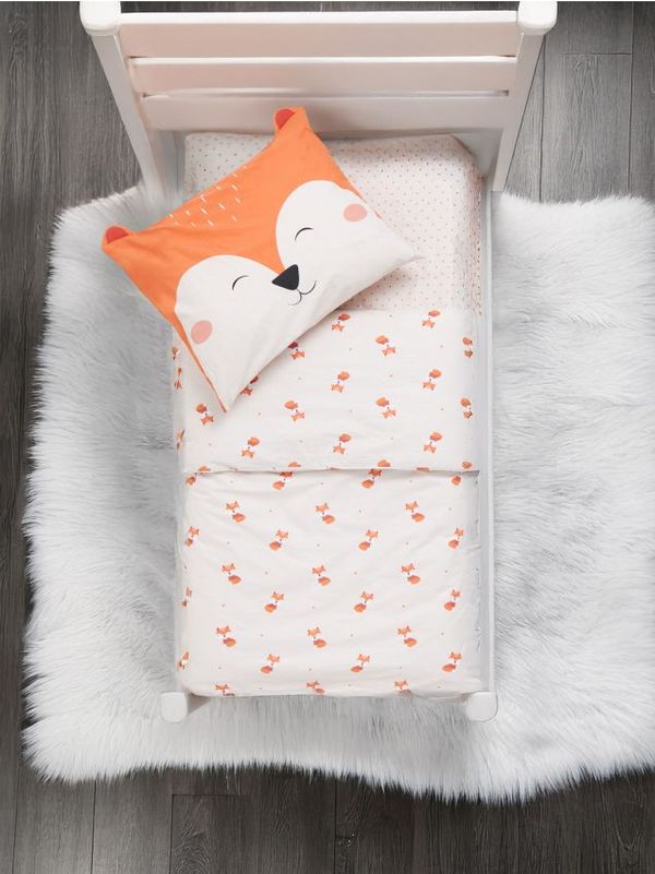 Sinsay Sinsay - Komplet posteljnine z rjuhami - svetlo oranžna