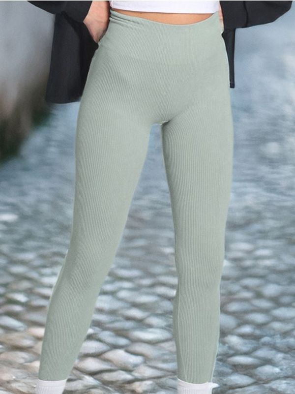 Sinsay Sinsay - Legice high waist - bledo zelena