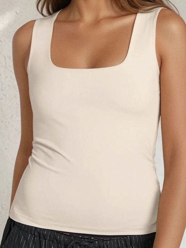 Sinsay Sinsay - Majica brez rokavov - wheat