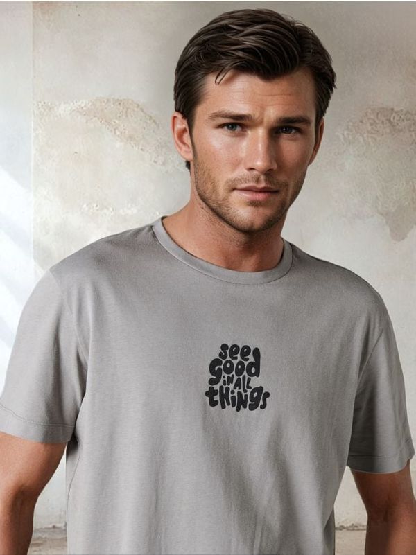 Sinsay Sinsay - Majica - svetlo siva