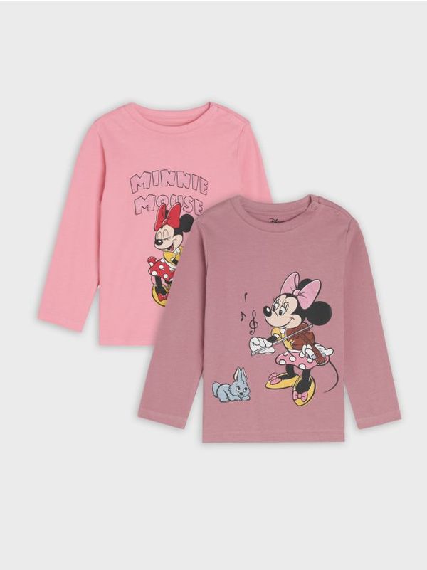 Sinsay Sinsay - Majica z dolgimi rokavi 2 pack Minnie Mouse - vroče roza