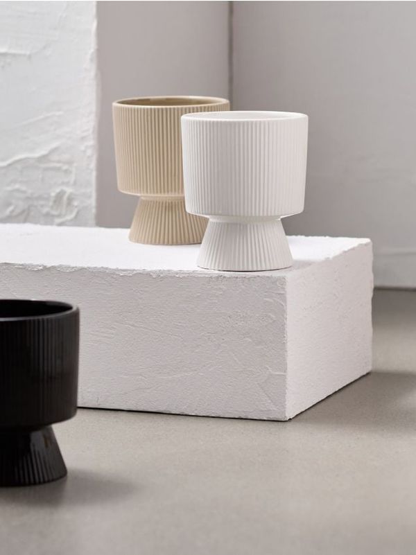 Sinsay Sinsay - Okrasna zaščita cvetličnega lonca - bela