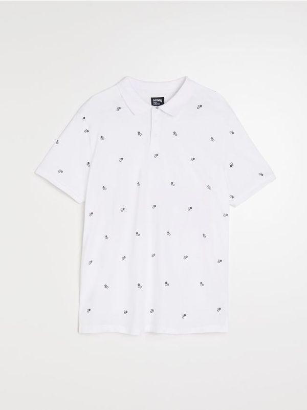 Sinsay Sinsay - Polo majica s celostnim potiskom - bela