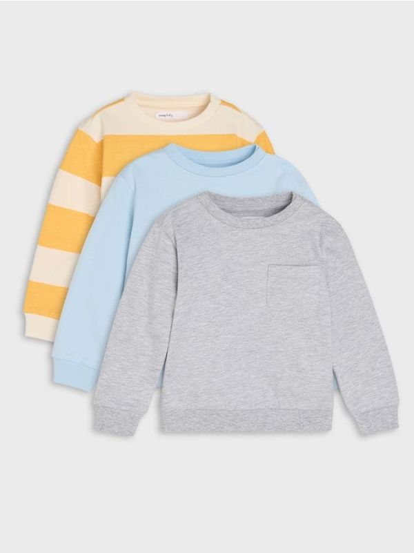 Sinsay Sinsay - Pulover 3 pack - bledo modra
