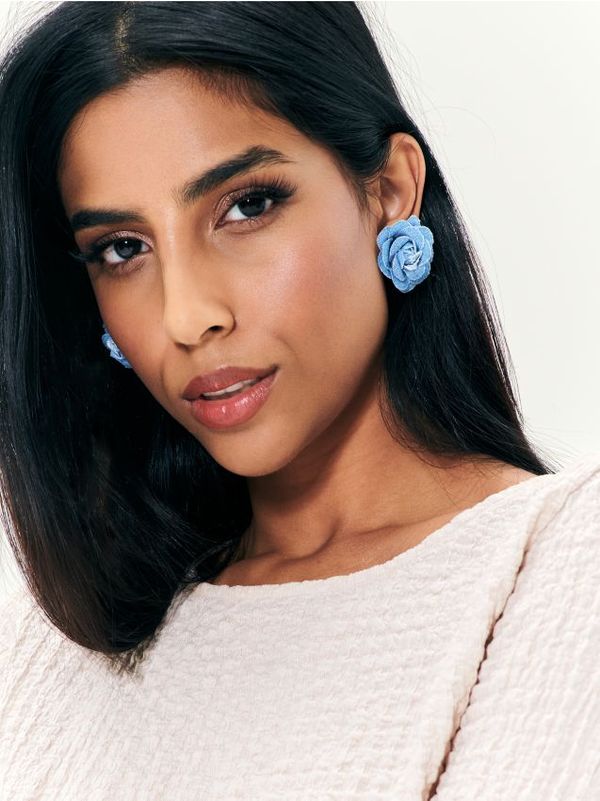 Sinsay Sinsay - Uhani z rožnim motivom - večbarvna