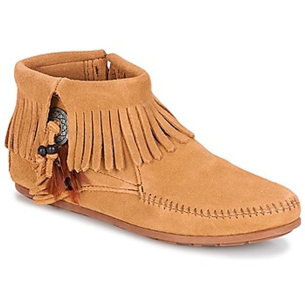 Minnetonka Minnetonka  Polškornji CONCHO FEATHER SIDE ZIP BOOT