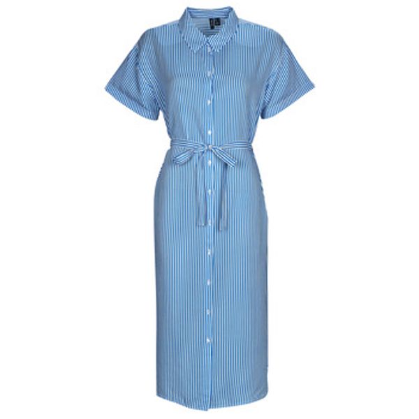 Vero Moda Vero Moda  Dolge obleke VMBUMPY SS CALF SHIRT DRESS NOOS