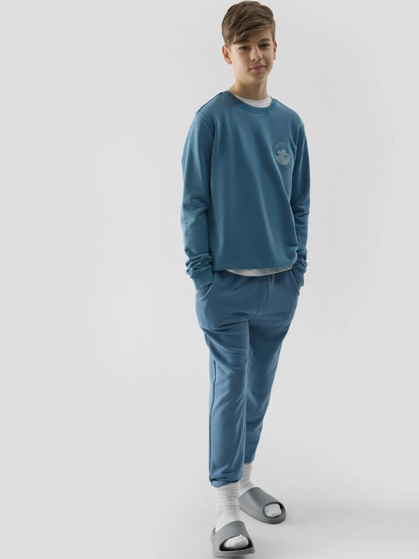 4F 4F Otroški spodnji del trenirke Modra