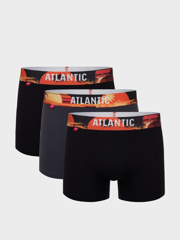 Atlantic Atlantic Oprijete boksarice 3 Piece Črna