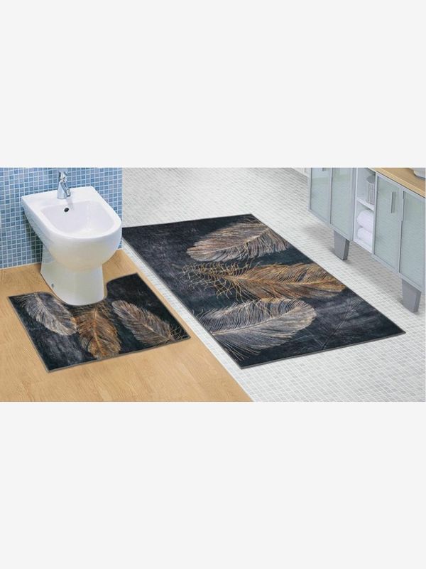 Bellatex Bellatex Set Podloga za kopalnico Črna