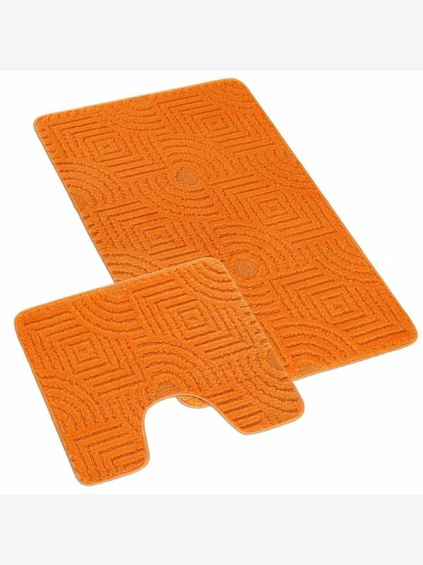 Bellatex Bellatex Set Podloga za kopalnico Oranžna