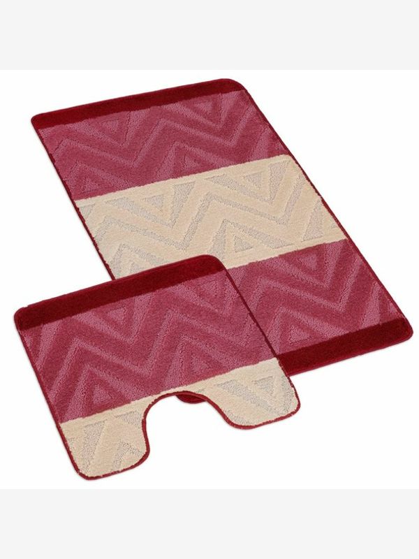 Bellatex Bellatex Set Podloga za kopalnico Rdeča