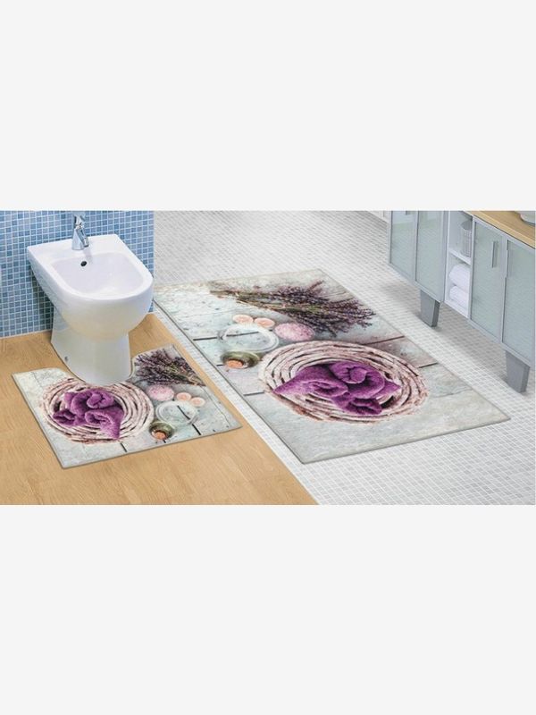 Bellatex Bellatex Set Podloga za kopalnico Vijolična