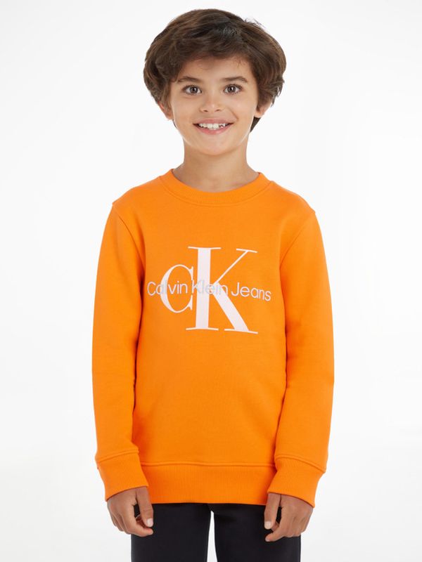 Calvin Klein Jeans Calvin Klein Jeans Pulover otroška Oranžna