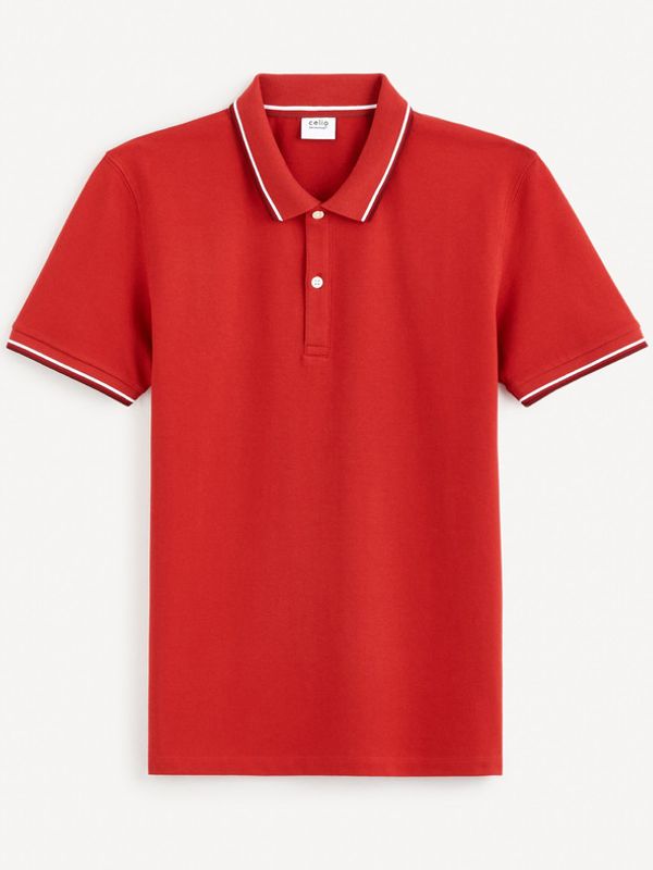 Celio Celio Decolrayeb Polo majica Rdeča