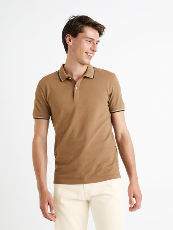 Celio Celio Decolrayeb Polo majica Rjava