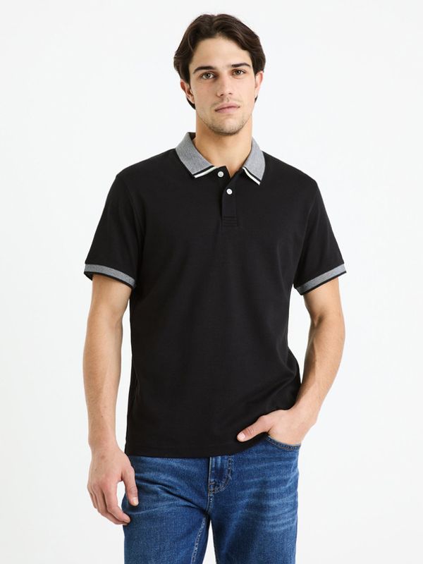 Celio Celio Gesort Polo majica Črna