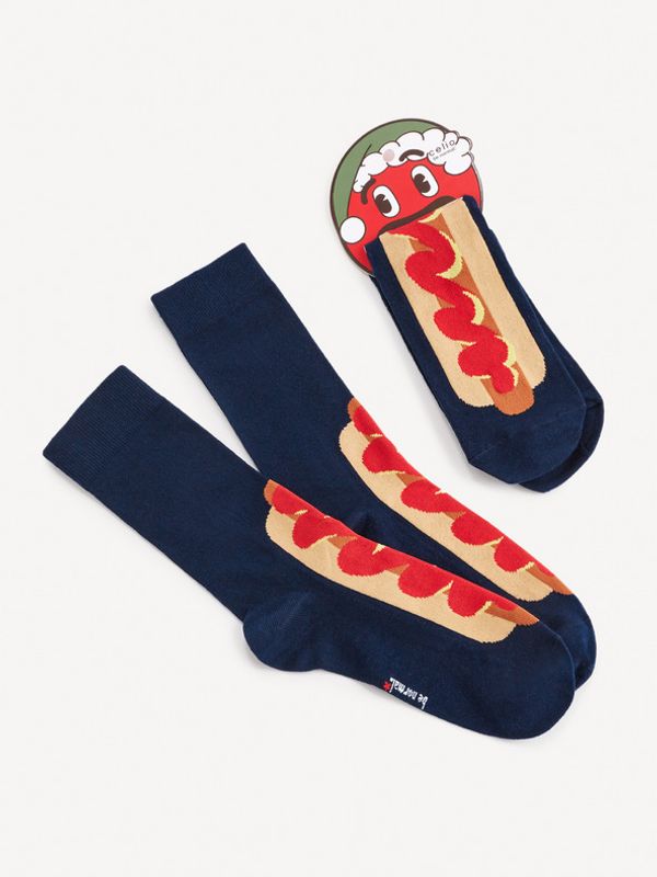 Celio Celio Hot Dog Nogavice Modra