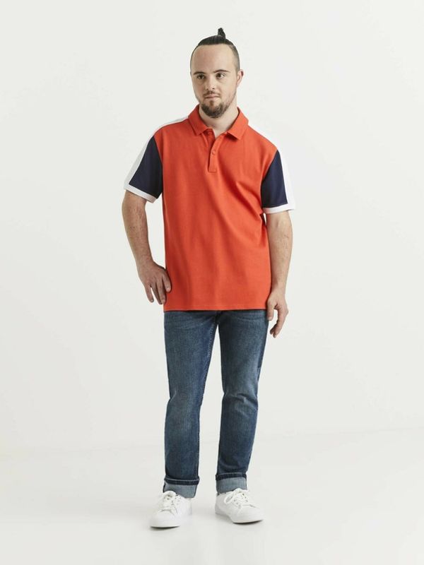 Celio Celio Polo majica Oranžna