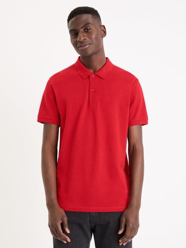 Celio Celio Teone Polo majica Rdeča