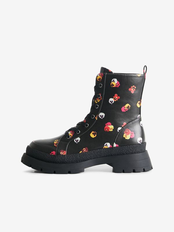 Desigual Desigual Boot Flowers Gležnarji Črna