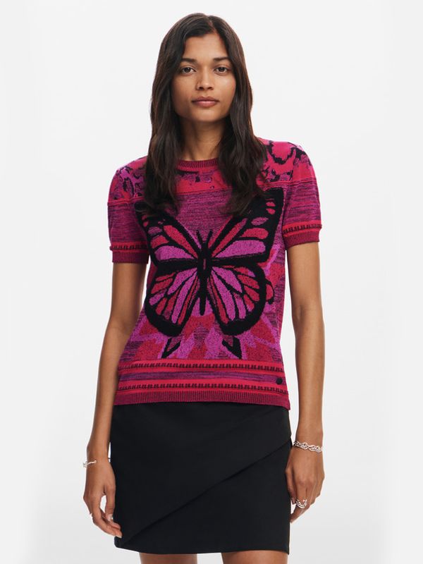 Desigual Desigual Butterfly Majica Roza