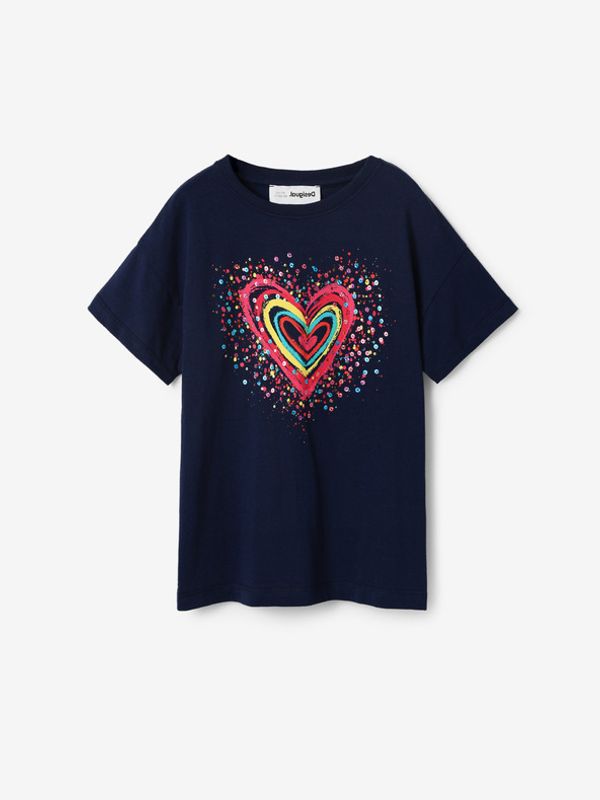 Desigual Desigual Heart Majica otroška Modra