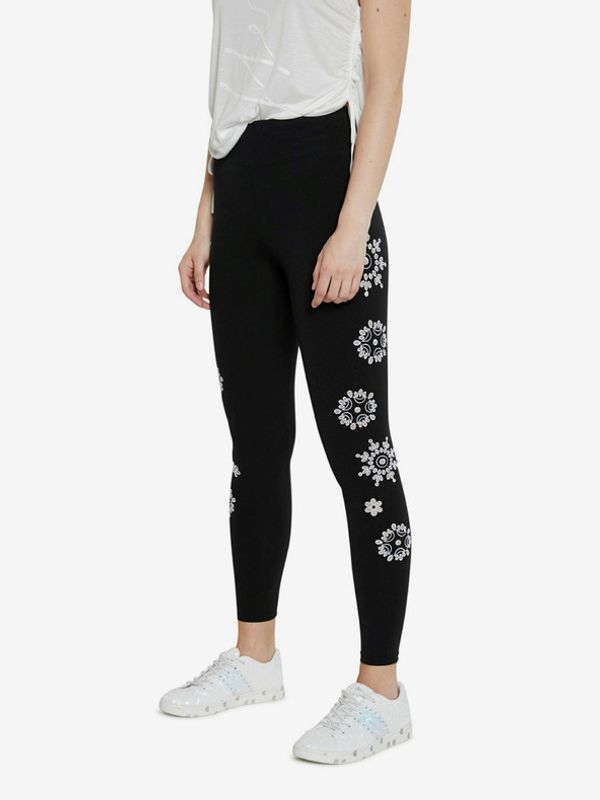 Desigual Desigual Legging Mandala Swiss Embro Pajkice Črna