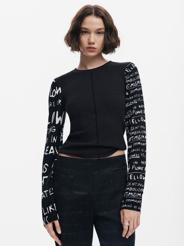 Desigual Desigual Rebe Majica Črna