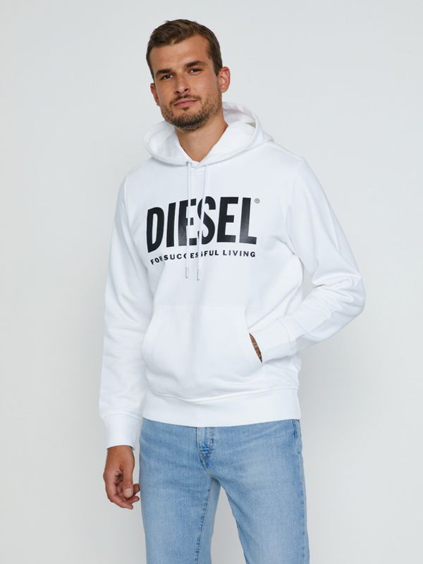 Diesel Diesel Girk-Hood-Ecologo Pulover Bela