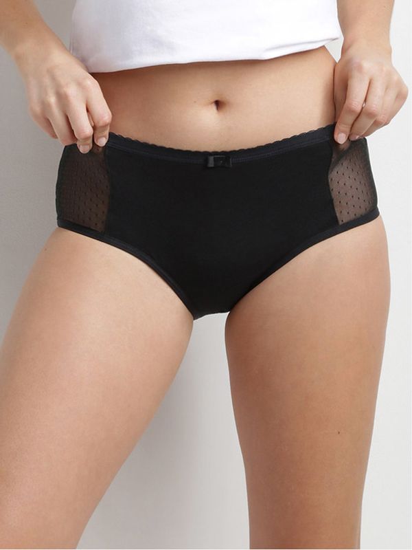 DIM DIM Menstrual Lace Boxer Hlačke Črna