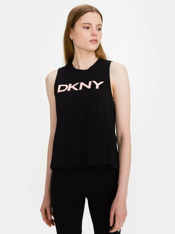 DKNY DKNY Sollip Logo Majica brez rokavov Črna