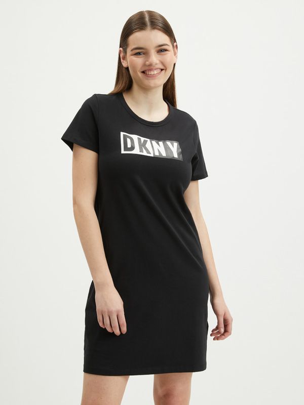 DKNY DKNY Two Tone Obleka Črna