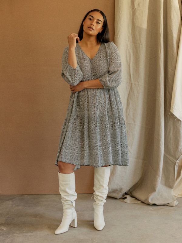 Fransa Fransa Obleka Siva