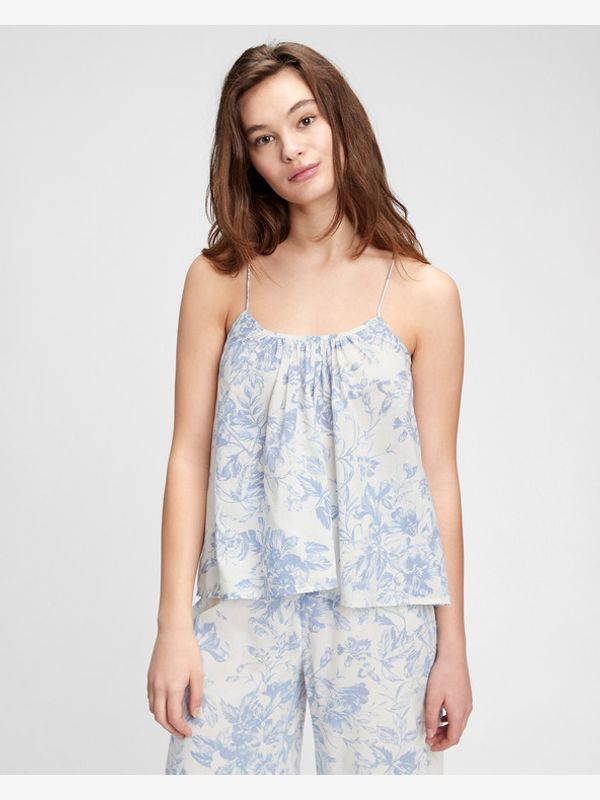 GAP GAP Dreamwell Shirred Racerback Majica za spanje Bela