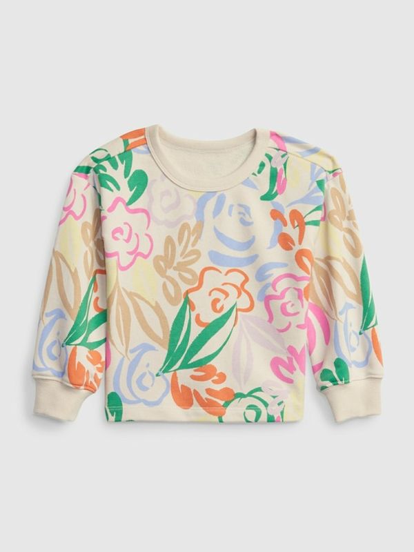 GAP GAP floral Pulover otroška Roza Bež